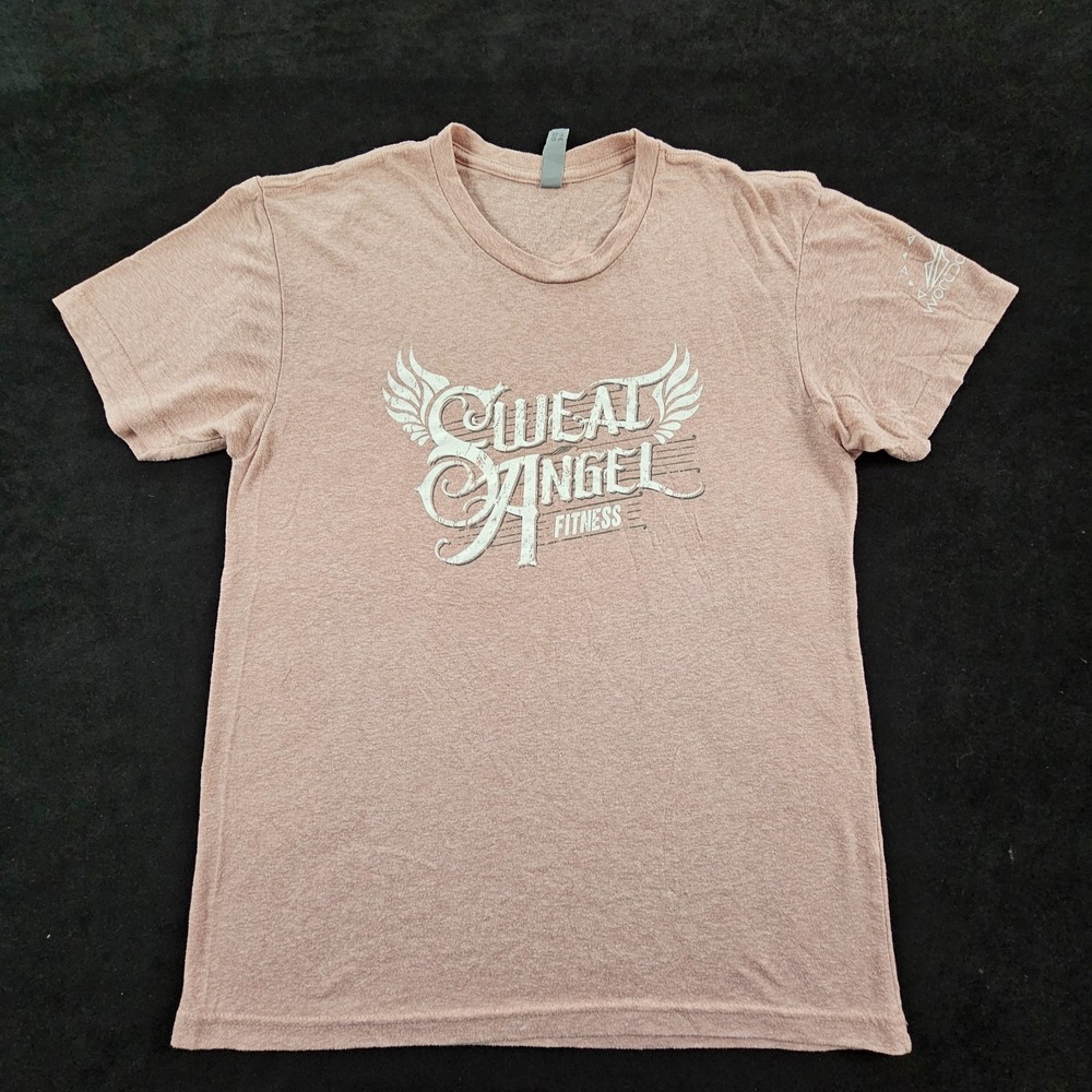 Sweat Angel Fitness‎ Light Orange Short Sleeve Tri-Blend T-Shirt Women's S